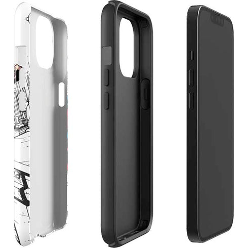 DC Comics Superman Flying Over City Pose iPhone 15 Impact Case